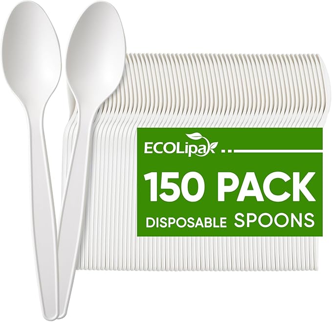 ECOLipak Plant-based Disposable Spoons