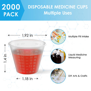 1oz Clear Plastic Measuring Cups -   Kitchen & DIY Arts - Lilymicky - JOLLYCHEF