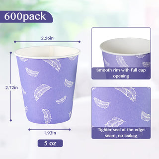 5oz Purple & Green Versatile Paper Dessert Cups - Party & Home Use - LITOPAK - JOLLYCHEF