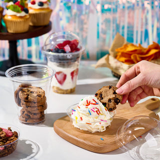 12 oz  Clear Elegant Parfait Cup with Insert & Dome lids - Party&Wedding - Lilymicky - JOLLYCHEF