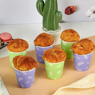 5oz Purple & Green Versatile Paper Dessert Cups - Party & Home Use - LITOPAK - JOLLYCHEF