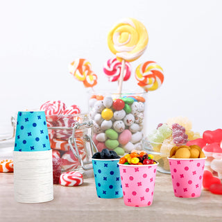5oz Pink & Blue Paper Dessert Cups - Party & Picnic - LITOPAK - JOLLYCHEF