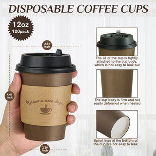 Multiple Size Brown Paper Coffee Cups Sets - Office & Party - LITOPAK - JOLLYCHEF