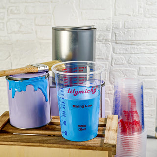 20oz/32oz Clear Plastic Measuring Cups with Stirrers - Kitchen & DIY Projects - Lilymicky - JOLLYCHEF