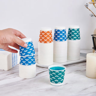 3oz Multicolor Floral Shape Bathroom Cups - Mouthwash & Parties - JOLLYPACK - JOLLYCHEF