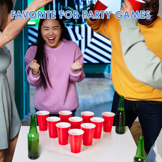 12oz/ 16oz Red Anti - Slip Plastic Beer Cups - Party & Game - Lilymicky - JOLLYCHEF