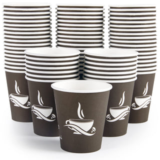 Multiple Sizes Coffee Patterns Brown Paper Coffee Cups - Party & Coffee - LITOPAK - JOLLYCHEF