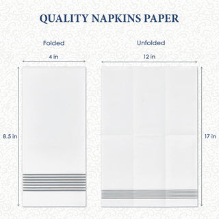 1 - Ply Sliver Striped Pattern Paper Napkins - Guestrooms & Bathroom - LITOPAK - JOLLYCHEF