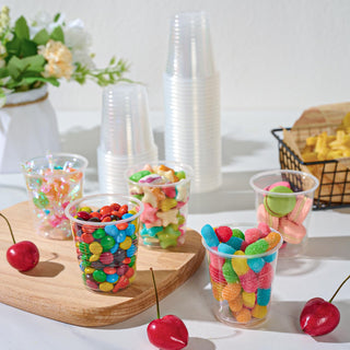 3oz/ 5oz Clear Straight Dessert Plastic Cups - Party & Pudding - Lilymicky - JOLLYCHEF