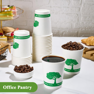 8oz/ 12oz/16oz Trees Pattern Compostable Cups with PLA Lined - Hot Drinking & Picnic - Vplus - JOLLYCHEF