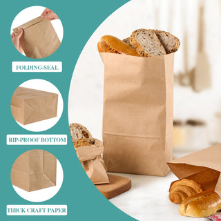 8lb/ 57lb Kraft Paper Paper Lunch Bags - Lunches & Grocery Shopping - MUCHII - JOLLYCHEF
