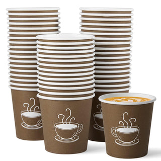4oz Brown Coffee Patterns Paper Dessert Cups - Cupcake & Party - TV TOPVALUE - JOLLYCHEF