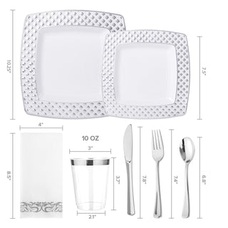 Silver Rimmed Dinnerware Sets - Halloween & Birthday Parties - FOCUSLINE - JOLLYCHEF