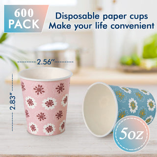 5oz Blue & Pink Floral Pattern Paper Dessert Cups - Cupcake & Party - TV TOPVALUE - JOLLYCHEF