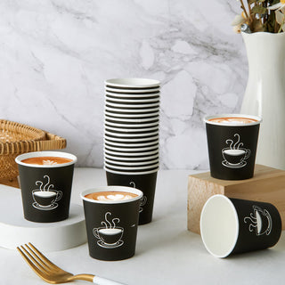 4oz Black Coffee Patterns Paper Dessert Cups - Cupcake & Party - TV TOPVALUE - JOLLYCHEF
