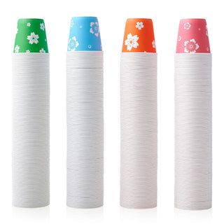 3oz Multicolor Flower Pattern Paper Dessert Cups - Party & Picnic - LITOPAK - JOLLYCHEF