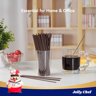 7 in Brown Plastic Stir Sticks - Cocktail & Coffee - Jolly Chef - JOLLYCHEF