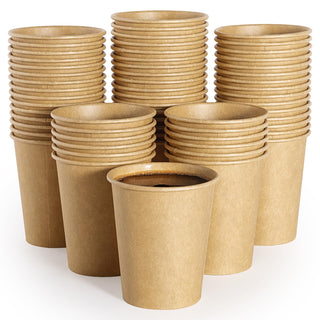 Multiple Size High End Brown Paper Coffee Cups - Diy Design & Office - LITOPAK - JOLLYCHEF