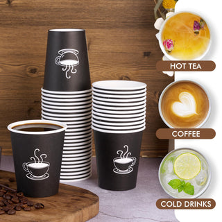 4oz Black Coffee Patterns Paper Dessert Cups - Cupcake & Party - TV TOPVALUE - JOLLYCHEF