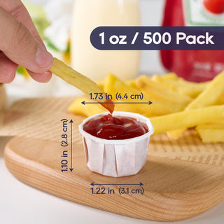 0.75oz/ 1oz Paper Dessert Cups - Sample Cups & Food Dessert Services - LITOPAK - JOLLYCHEF