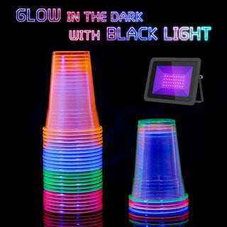 12oz/ 16oz Neon Colors Blacklight PP Plastic Cups - Parties & Blacklight Events - Lilymicky - JOLLYCHEF