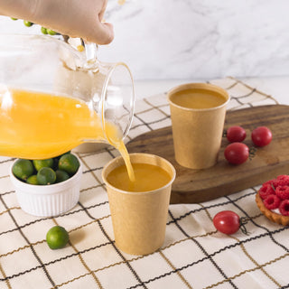 Multiple Size High End Brown Paper Coffee Cups - Diy Design & Office - LITOPAK - JOLLYCHEF