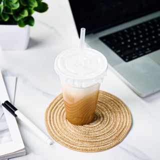 9oz/12oz/16oz/20oz Disposable Clear Plastic cups with Lid and Straw - Party & Picnic Use - Jolly Chef - JOLLYCHEF
