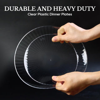 7in/ 10in Clear Plastic Plates for Weddings & Birthday Parties - FOCUSLINE - JOLLYCHEF