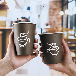 Multiple Sizes Coffee Patterns Brown Paper Coffee Cups - Party & Coffee - LITOPAK - JOLLYCHEF