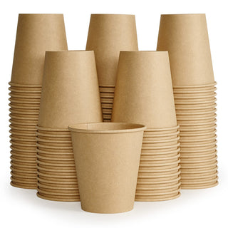 Multiple Size High End Brown Paper Coffee Cups - Diy Design & Office - LITOPAK - JOLLYCHEF