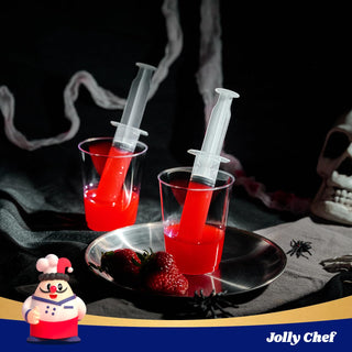1.5oz Clear Reusable Shot Syringes - Halloween & Christmas Parties - Jolly Chef