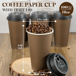 Multiple Size Brown Paper Coffee Cups Sets - Office & Party - LITOPAK - JOLLYCHEF