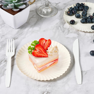 6in/ 7in White Paper Plates - Perfect for Picnics & Birthdays - FOCUSLINE - JOLLYCHEF