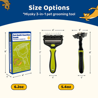 Multi - Functional 3 - in - 1 Grooming Rake Deshedding Brush - Pet Grooming & Shedding Season - Miyoky - JOLLYCHEF