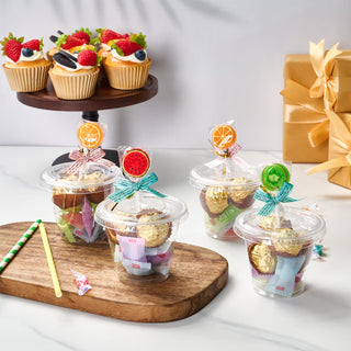 9oz/12oz/16oz/20oz Disposable Clear Plastic cups with Lid and Straw - Party & Picnic Use - Jolly Chef - JOLLYCHEF