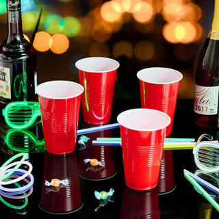 12oz/ 16oz Red Anti - Slip Plastic Beer Cups - Party & Game - Lilymicky - JOLLYCHEF