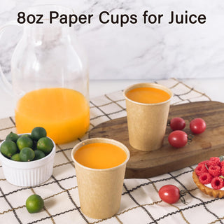Multiple Size High End Brown Paper Coffee Cups - Diy Design & Office - LITOPAK - JOLLYCHEF