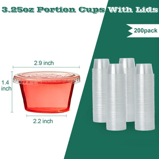 Multiple Sizes PET Plastic Portion Cups with Lids - Tasting Cup & snacks cups - Lilymicky - JOLLYCHEF