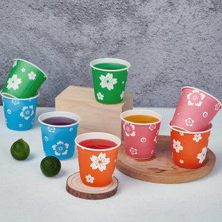 3oz Multicolor Flower Pattern Paper Dessert Cups - Party & Picnic - LITOPAK - JOLLYCHEF