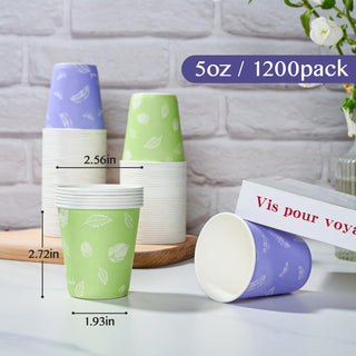5oz Purple & Green Versatile Paper Dessert Cups - Party & Home Use - LITOPAK - JOLLYCHEF