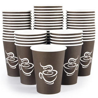 Multiple Sizes Coffee Patterns Brown Paper Coffee Cups - Party & Coffee - LITOPAK - JOLLYCHEF
