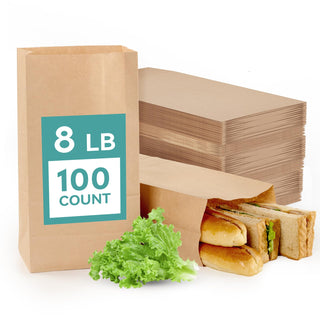 8lb/ 57lb Kraft Paper Paper Lunch Bags - Lunches & Grocery Shopping - MUCHII - JOLLYCHEF