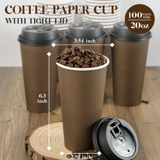 Multiple Size Brown Paper Coffee Cups Sets - Office & Party - LITOPAK - JOLLYCHEF