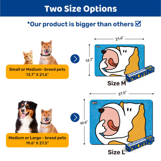 Artist-Designed Absorbent Non-Slip Pet Feeding Mat - Waterproof & Easy Clean Dog Food Mat - Home & Travel - Miyoky