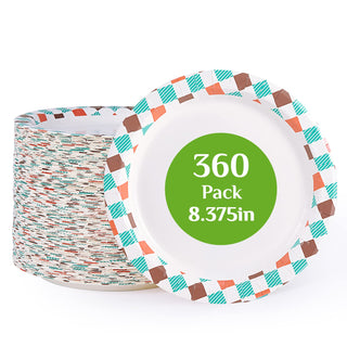 8.375in/ 10in Multicolor Square Paper Plates - Parties & Weddings - FOCUSLINE - JOLLYCHEF