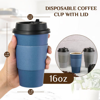 Multiple Size Blue, Gray Paper Coffee Cups Sets - Office & Cafe - LITOPAK - JOLLYCHEF