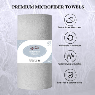 12inx12in Gray Tear Away Perforated Microfiber Cleaning Cloth - Kitchen & Car Cleaning - honova - JOLLYCHEF