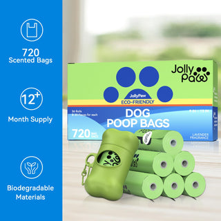 Extra - Large Extra Thick Biodegradable Dog Poop Bags - Dog Waste Disposal & Cat Litter Cleanup - JollyPaw - JOLLYCHEF