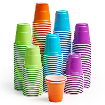 「Jolly Choice」2oz Colorful Plastic Shot Cups