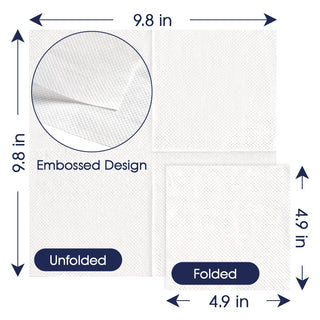 1 - Ply Solid White Paper Napkins - Restaurants & Weddings - JOLLYPACK - JOLLYCHEF